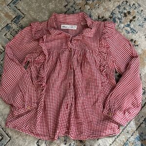Zara Girls Gingham Top